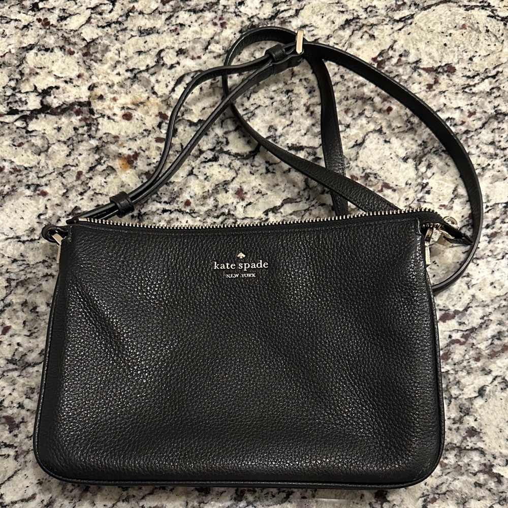 Kate Spade Black Pebbled Leather Crossbody Bag
